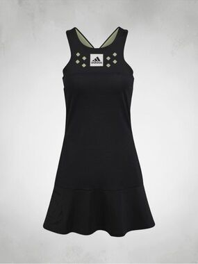 NEW, Adidas Paris, Tennis Dress Black Performance Racerback Built-In Bra, Large